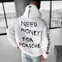 Толстовка унисекс «Нужны деньги на Porsche»