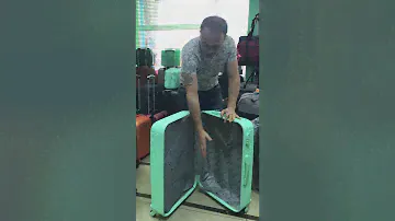 Обзор Большой пластиковый чемодан на 4-х колесах с большой грузоподъемностью Мята