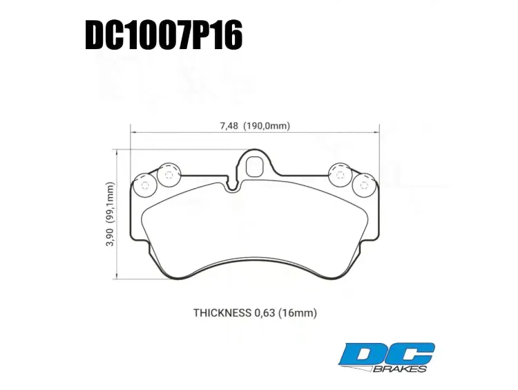 Колодки тормозные DC1007P16 DC Brakes Street STR.S+, перед PORSCHE CAYENNE (955); VW TOUAREG 330 ММ;-0