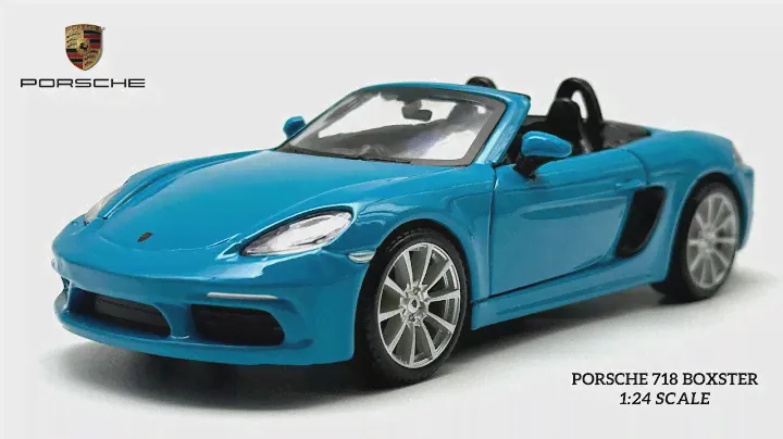 Porsche 718 Boxster Blue 1:24 Scale Model Car | Unboxing