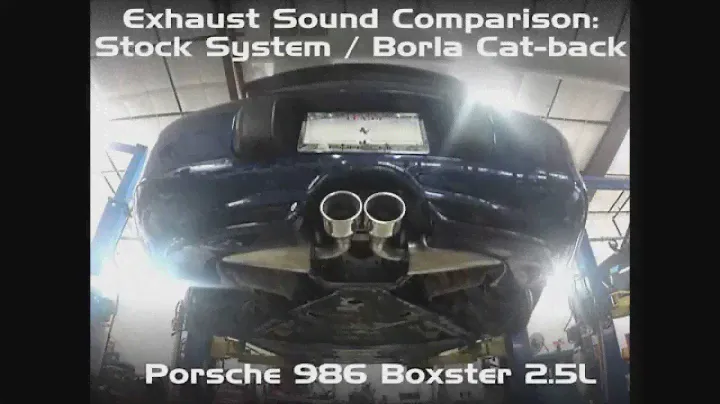 Porsche Boxster - Comparing Stock Exhaust Sound with Borla Cat-Back System